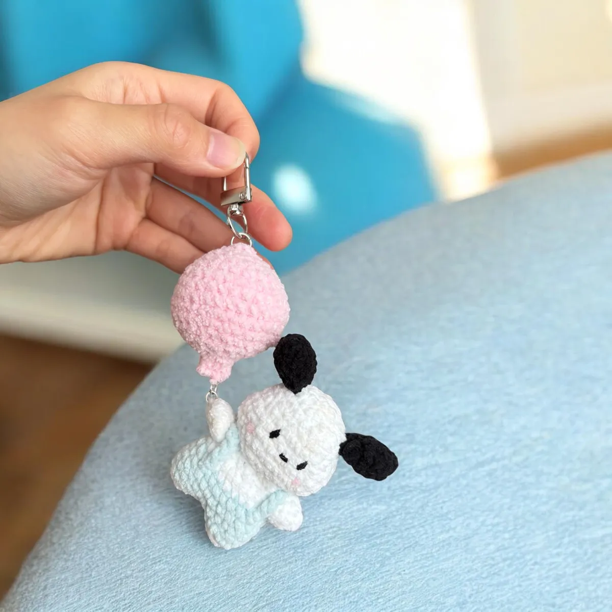 doggy with balloon keychain charm — image 2 of 4