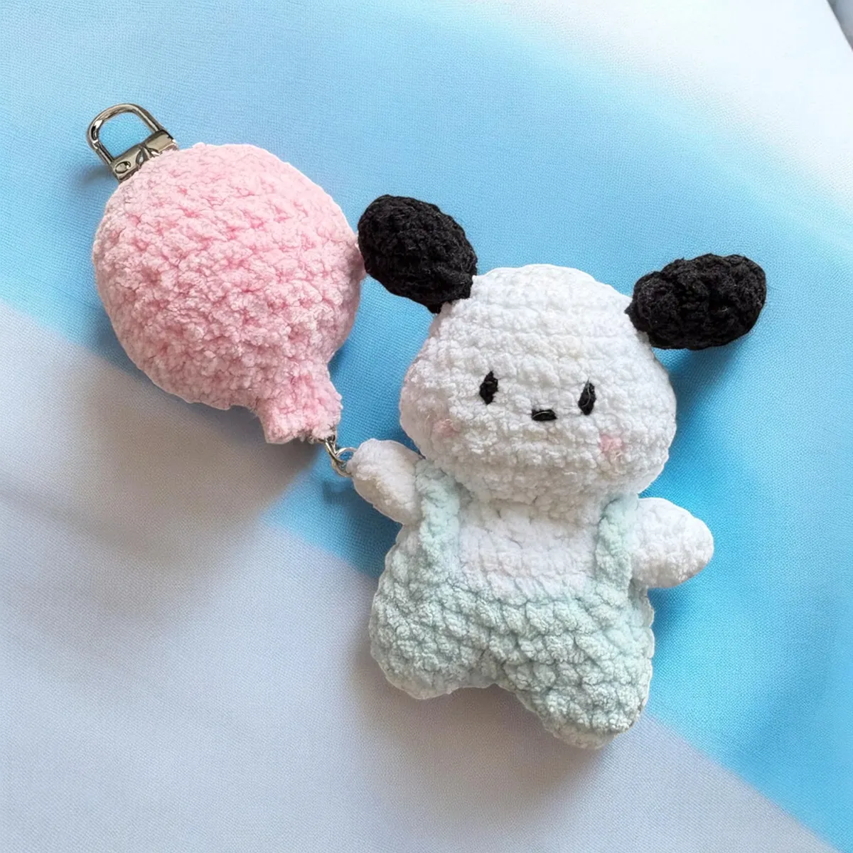 doggy with balloon keychain charm — image 1 of 4