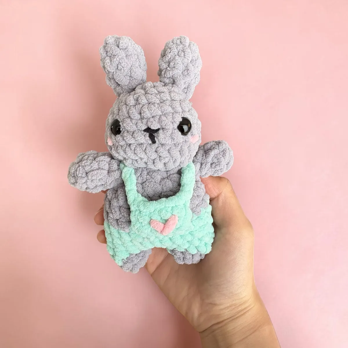 bunny in overalls with tiny carrot — image 5 of 9