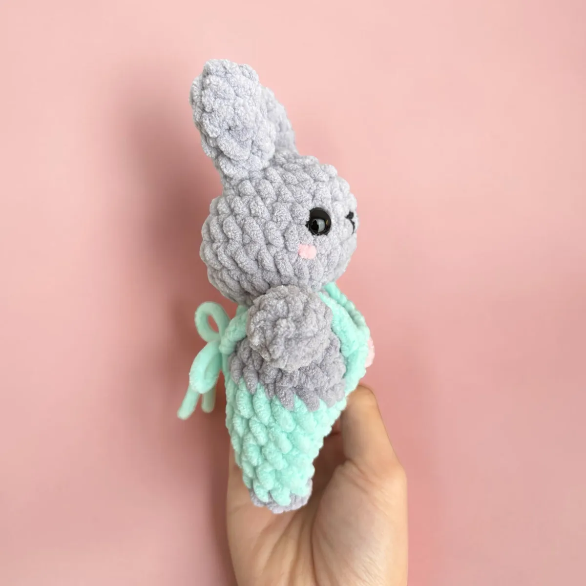 bunny in overalls with tiny carrot — image 6 of 9